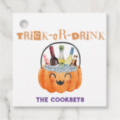 Trick-or-drink Halloween label (Voorkant)