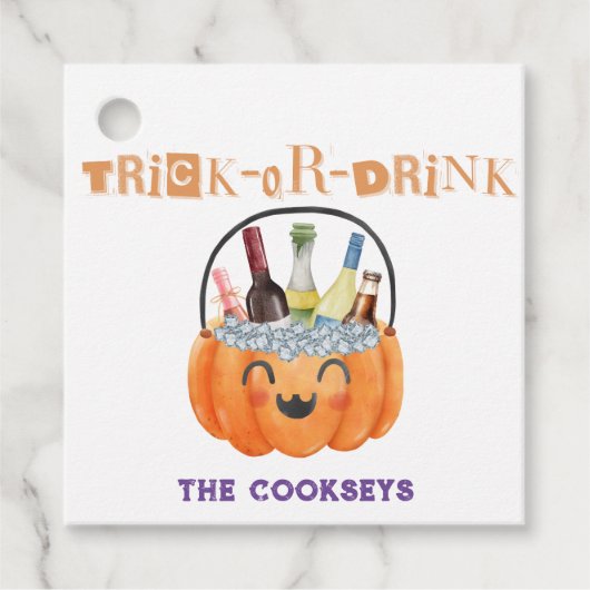 Trick-or-drink Halloween label (Voorkant)