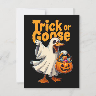 Trick or Gans Halloween Gans Briefkaart