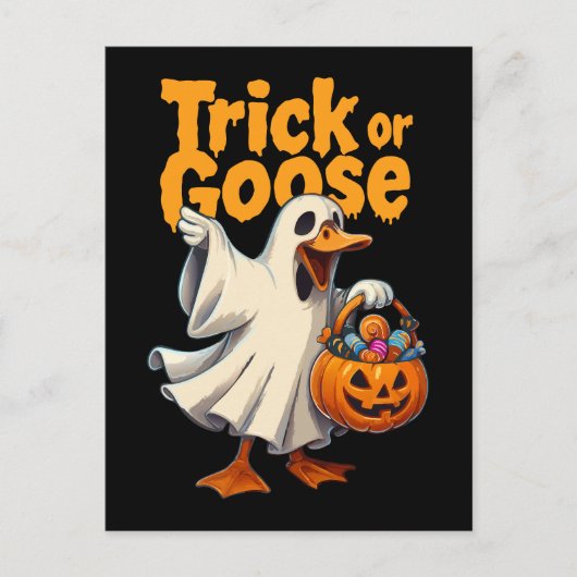 Trick or Gans Halloween Gans Briefkaart (Voorkant)