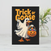Trick or Gans Halloween Gans Kaart (Staand voorkant)
