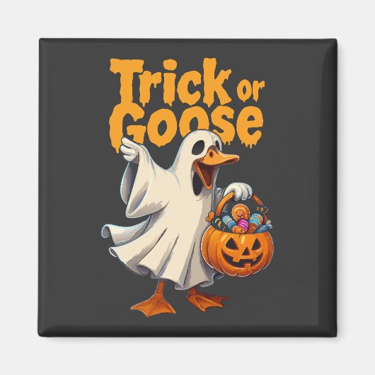 Trick or Gans Halloween Gans Magneet (Voorkant)