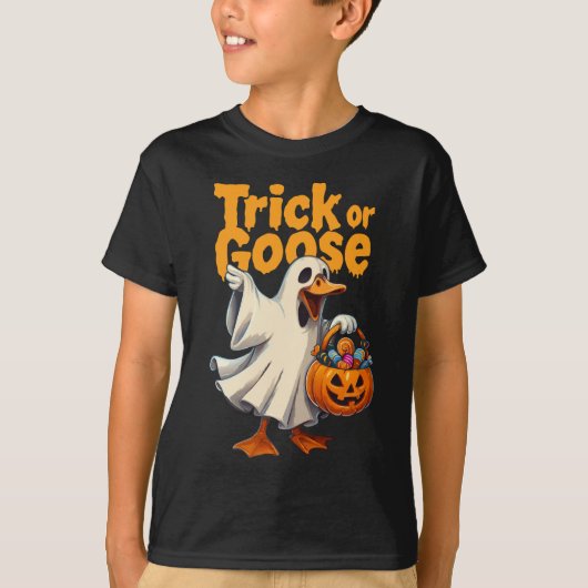 Trick or Gans Halloween Gans T-shirt (Voorkant)