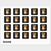 Trick or Gans Halloween Gans Vierkante Sticker (Vel)