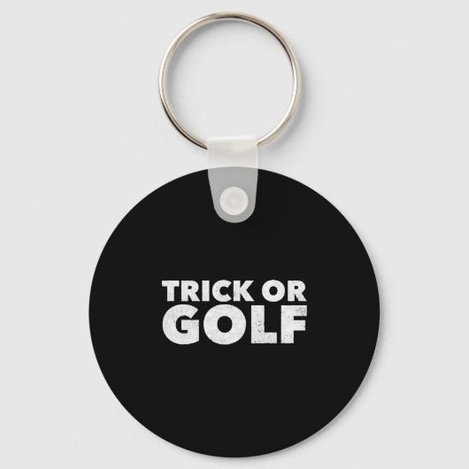 Trick Or Golf Funny Halloween Sleutelhanger (Voorkant)