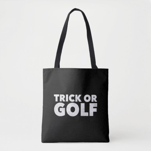 Trick Or Golf Funny Halloween Tote Bag (Voorkant)