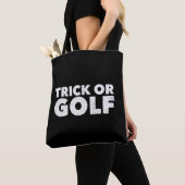 Trick Or Golf Funny Halloween Tote Bag (Dichtbij)