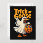 Trick or Goose Halloween Goose Briefkaart (Voorkant / Achterkant)