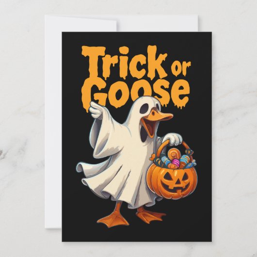 Trick or Goose Halloween Goose Kaart (Voorkant)