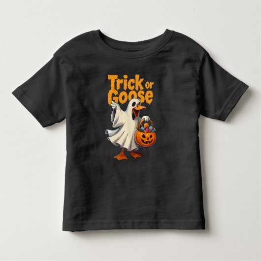 Trick or Goose Halloween Goose Kinder Shirts (Voorkant)