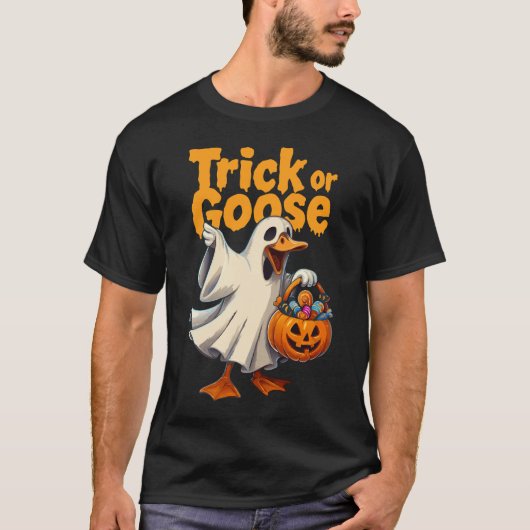 Trick or Goose Halloween Goose T-shirt (Voorkant)