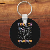 Trick Or Halloween Radiation Oncology Rad Therapy Sleutelhanger (Voorkant)