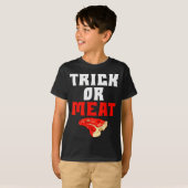Trick Or Meat Halloween Bbq Grill Funny Beef  T-shirt (Voorkant volledig)
