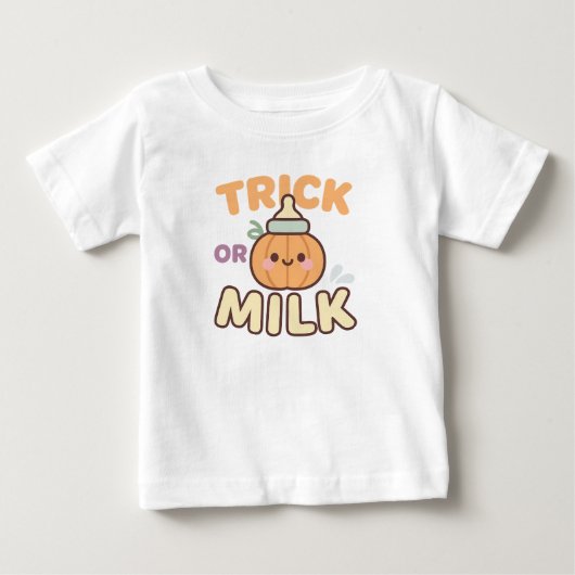Trick or Milk Baby Pumpkin Bottle Design (Voorkant)