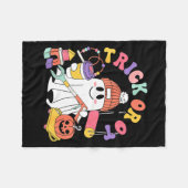 Trick Or Ot Occupational Therast Ghost Halloween W Fleece Deken (Voorkant (Horizontaal))