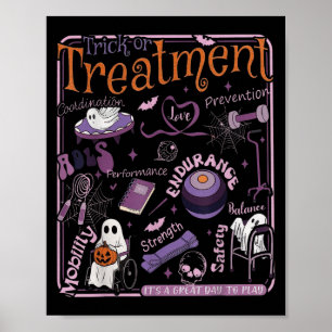 Trick or PT Fysiotherapie Therast Halloween Poster