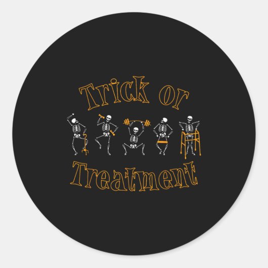 Trick Or Pt Physical Therapy Therast Halloween  Ronde Sticker (Voorkant)