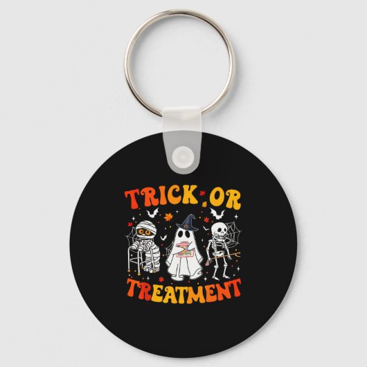 Trick Or Pt Physical Therapy Therast Halloween Sleutelhanger (Voorkant)