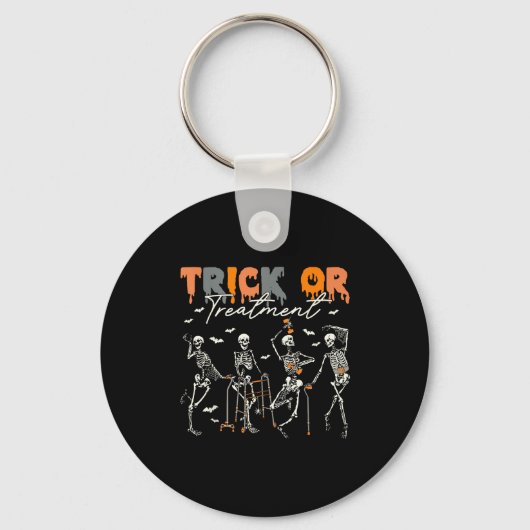 Trick Or Pt Physical Therapy Therast Halloween Sleutelhanger (Voorkant)