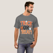Trick or reat Halloween retro T-shirt (Voorkant volledig)