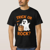 Trick or Rock Grappige Halloween T-Shirt (Voorkant)