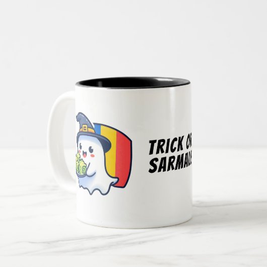 Trick or sarmale - Roemeense Diaspora spook Mok (Voorkant links)