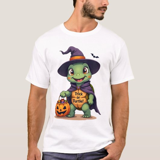 Trick-or-Schildpad T-shirt (Voorkant)