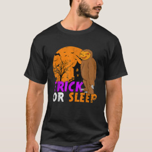 Trick or Sleep Halloween Grappige Sloth Pompoen T T-shirt