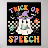 Trick or Speech Halloween SLP Retro Speech Therapy Poster (Voorkant)