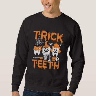 Trick Or Tanden Tandheelkundige Halloween Behandel Trui