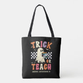 Trick or Teach Funny Halloween Teacher Tote Bag (Achterkant)
