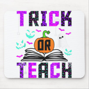 Trick or Teach Funny Teacher Halloween Costume Cut Muismat