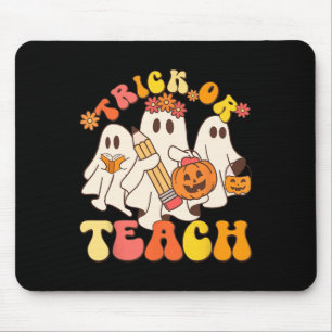 Trick or Teach Ghost Halloween Teacher Esthetisch Muismat