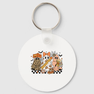 Trick or Teach Ghost Teacher Halloween Retro Cherr Sleutelhanger