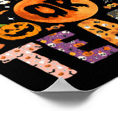 Trick or Teach Grappige Leraren Halloween Geest Poster (Hoek)