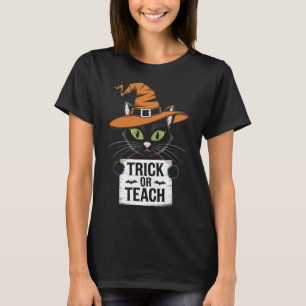Trick Or Teach Groovy Leraar Halloween Retro T-shi T-shirt