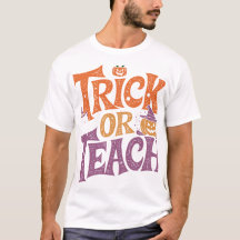 Trick Or Teach Groovy Leraar Halloween Retro