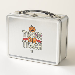 Trick Or Teach Halloween Leraar Vintage Vector Afb