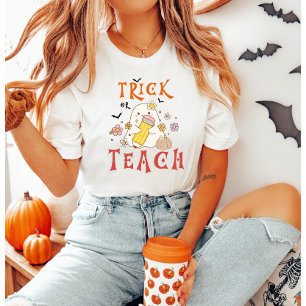 Trick or Teach Halloween Leraren T-shirt