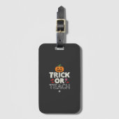 Trick or Teach Halloween Onderwijzer Ontwerp (2)_1 Bagagelabel (Voorkant (verticaal))