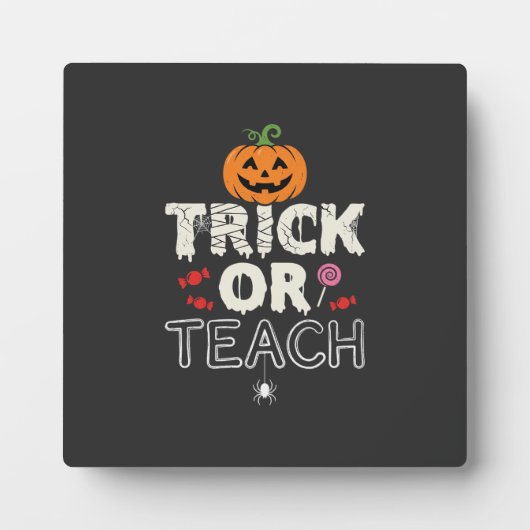 Trick or Teach Halloween Onderwijzer Ontwerp (2)_1 Fotoplaat (Voorkant)