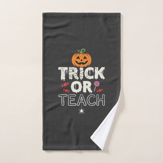Trick or Teach Halloween Onderwijzer Ontwerp (2)_1 Handdoek (Handdoek)