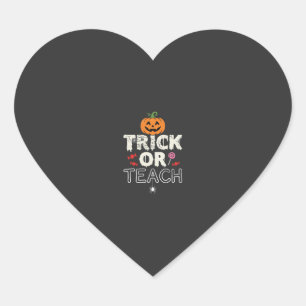 Trick or Teach Halloween Onderwijzer Ontwerp (2)_1 Hart Sticker