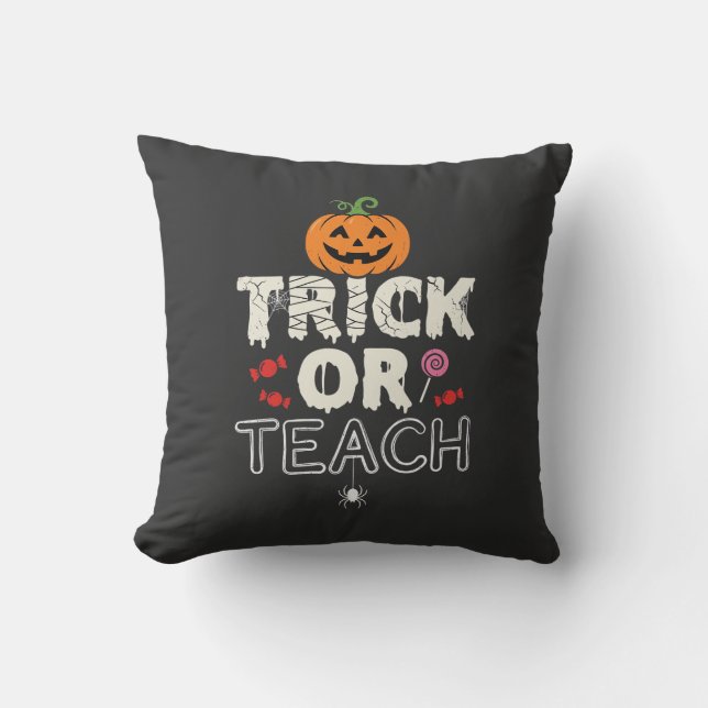 Trick or Teach Halloween Onderwijzer Ontwerp (2)_1 Kussen (Voorkant)