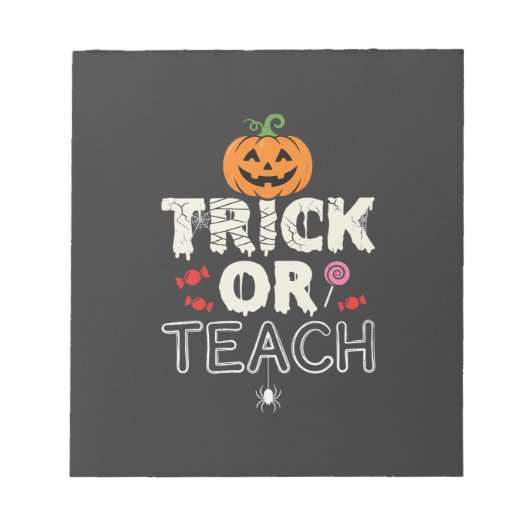 Trick or Teach Halloween Onderwijzer Ontwerp (2)_1 Notitieblok (Voorkant)