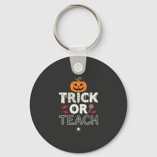 Trick or Teach Halloween Onderwijzer Ontwerp (2)_1 Sleutelhanger (Voorkant)