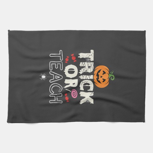 Trick or Teach Halloween Onderwijzer Ontwerp (2)_1 Theedoek (Horizontaal)