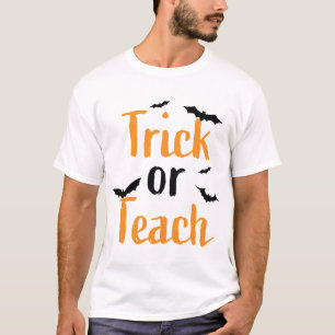 Trick or teach- Halloween ontwerp T-shirt