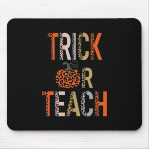 Trick or Teach Halloween School Classroom Herfst o Muismat