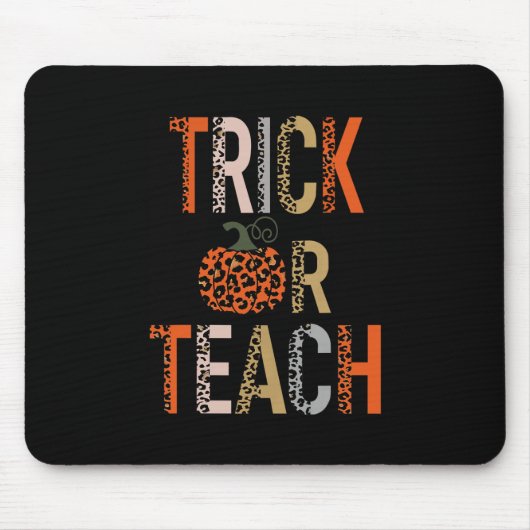 Trick or Teach Halloween School Classroom Herfst o Muismat (Voorkant)